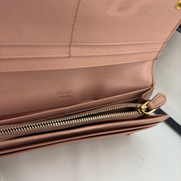 Prada Pink and Gold Leather Wallet - Picture 7 of 9